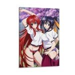 Japan Anime Posoters High School DxD Sexy Poster Bedroom Bathroom Decor (3) Canvas Wall Art Prints for Wall Decor Room Decor Bedroom Decor Gifts 12x18inch(30x45cm) Frame-style-8