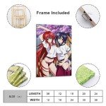 Japan Anime Posoters High School DxD Sexy Poster Bedroom Bathroom Decor (3) Canvas Wall Art Prints for Wall Decor Room Decor Bedroom Decor Gifts 12x18inch(30x45cm) Frame-style-8