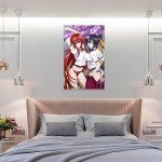 Japan Anime Posoters High School DxD Sexy Poster Bedroom Bathroom Decor (3) Canvas Wall Art Prints for Wall Decor Room Decor Bedroom Decor Gifts 12x18inch(30x45cm) Frame-style-8