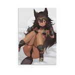 Cute Anime Girl Sexy Modern Room Aesthetics Poster Print Canvas Poster Wall Art Party Birthday Gifts Indoor Decorations Suitable For Family Dormitory Office Bathroom DecorUnframe-style312x18inch(30x45