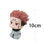 QAHEART JJK Ryomen Sukuna Figures Anime Fushiguro Megumi Look Up Figure Statues Anime Action Figurine Ornament 10CM
