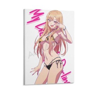My Dress-Up Darling Anime Poster Sexy Kitagawa Marin Poster (2) Canvas Painting Wall Art Poster for Bedroom Living Room Decor 12x18inch(30x45cm) Frame-style