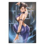 Sexy Anime Beauty Chun Li Canvas Poster Poster Decorative Painting Canvas Wall Art Living Room Posters Bedroom Painting Unframe-Style 12x18inchs(30x45cm)