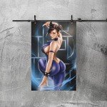Sexy Anime Beauty Chun Li Canvas Poster Poster Decorative Painting Canvas Wall Art Living Room Posters Bedroom Painting Unframe-Style 12x18inchs(30x45cm)