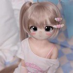 Mozu Benay 1/3 Female Seamless Anime Action Figures Full Silicone Material, JYFigures 65cm Flexible Female Figure Dolls for Cosplay/Photography/Arts (Wig) (Standard)