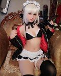 Anime Cow Cosplay Bikini Bra and Panty Set
