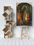 William Holman Hunt Light of the World Poster Wall Art Picture Print Canvas Painting Modern Home Bedroom Bathroom Decoration Artwork Gift (12x18inch(30x45cm),No Framed)