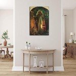 William Holman Hunt Light of the World Poster Wall Art Picture Print Canvas Painting Modern Home Bedroom Bathroom Decoration Artwork Gift (12x18inch(30x45cm),No Framed)
