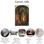 William Holman Hunt Light of the World Poster Wall Art Picture Print Canvas Painting Modern Home Bedroom Bathroom Decoration Artwork Gift (12x18inch(30x45cm),No Framed)