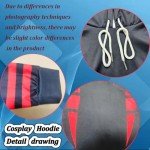 MEADOO Anime JJK Cosplay Pullover Sweatshirt Jujutsu Yuuji Hoodie For Unisex 3D Novelty Hooded Sweater Jacket Coat (S, Black)