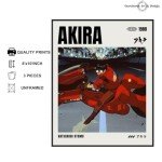 Ouroboros Art & Design - Akira - Japanese Manga - Anime Movie Poster And Wall Art Picture - Print Decor - 3 Pieces - 8x10'' Inch Unframed