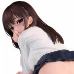 Zatanend Ecchi Figure Crouching JK Girl,Anime Girl Figure Waifu Hentaii.Sexy Action +18 Uncensored Collection Statue Gift Model Toys No Box