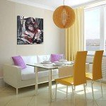 XLPOP Print Art Japan Samurai Anime Sexy Girl Posters HD Canvas Print Posters Modern Home Decor Wall Art Canvas Framed,08x08inch(20x20cm)
