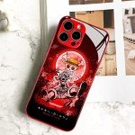 HEMINJYJEF Japanese Anime Anti-Drop Color Soft Silicone Protective Shell Manga Pattern Tempered Glass Covers Multicolor Phone Cases (Red, Gear 5 Nika Joy Boy, for iPhone 13)
