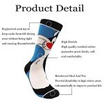 XTBPQMX Funny Cartoon Socks Men 5 Pack Colorful Crazy Cute Character Patterned Cotton Novelty Dress Crew Socks Women 9-12