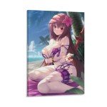 CJTVMMD Anime Fate Grand Order Scathach Sexy Kawaii Gril Wall Art Posters For Room Aesthetic Poster For Bedroom Kitchen Living Room Bathroom Office Decor 12x18inch(30x45cm) Frame-Poster