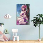 CJTVMMD Anime Fate Grand Order Scathach Sexy Kawaii Gril Wall Art Posters For Room Aesthetic Poster For Bedroom Kitchen Living Room Bathroom Office Decor 12x18inch(30x45cm) Frame-Poster