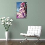 CJTVMMD Anime Fate Grand Order Scathach Sexy Kawaii Gril Wall Art Posters For Room Aesthetic Poster For Bedroom Kitchen Living Room Bathroom Office Decor 12x18inch(30x45cm) Frame-Poster
