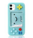 UnnFiko Squishy 3D Cartoon Game Shape Case Compatible with iPhone 14, Creative Liquid Stars Funny Play Case Soft Rubber Protective Cover (Blue, iPhone 14)