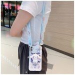 SMAIGE Compatible with iPhone 12 Case 6.1 inch,Shock-Absorption Grily Case Cover with Makeup Mirror and Lanyard, Cute Kawaii Anime Cartoon Design for Kids Teens Young Girls Women