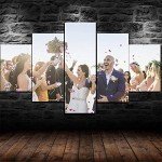 JESC Custom Canvas Print Painting Canvas Painting 5 Piece Photo Customized Poster Paintings Painting Custom Print On Canvas Drop Shipping No Frame 40''Wx22''H
