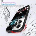 KWHKLST Satoru-Gojo vs Sukuna Cool Anime Protective Phone Case - Black Frame Soft Silicone TPU Manga Protective Shell for iPhone 15 Plus
