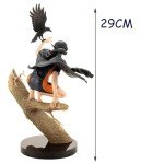 MABAIUDE 2pcs Tobio Kageyama and Shoyo Figure Statue, 1/6 Scale Anime Figure Crouch on The Stump Holding Crows Scene Sculpture, Handmade Desktop Figure Collectible Gifts