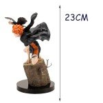 MABAIUDE 2pcs Tobio Kageyama and Shoyo Figure Statue, 1/6 Scale Anime Figure Crouch on The Stump Holding Crows Scene Sculpture, Handmade Desktop Figure Collectible Gifts