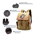 Lukvuzo Japanese Anime Backpacks Canvas Shoulders bag 3D Print Daypack Backpack Laptops Back Pack for Anime Fans, Yellow