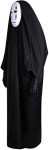 Women Men Black Hoodies Robe Costume with Mask & Gloves for Cosplay Halloween Carnival Theme Party