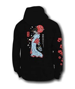 Riot Society Geisha Samurai Mens Hoodie - Black, Large