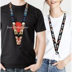 3 Pack Neck Lanyard with ID Badge Holder for Keys Key Chain Card Funny Cool Anime Lanyards for Women Men Guys Girl Boys Kids Present GS414