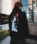 Riot Society Geisha Samurai Mens Hoodie - Black, Large