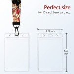 3 Pack Neck Lanyard with ID Badge Holder for Keys Key Chain Card Funny Cool Anime Lanyards for Women Men Guys Girl Boys Kids Present GS414