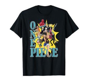 One Piece Anime Group Photo Burst Character Collage T-Shirt