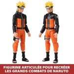 BANDAI Anime Heroes Naruto Action Figure in Sage Mode - 17cm Tall with Extra Hands and Accessories | Naruto Shippuden Action Figure for Boys and Girls