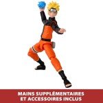 BANDAI Anime Heroes Naruto Action Figure in Sage Mode - 17cm Tall with Extra Hands and Accessories | Naruto Shippuden Action Figure for Boys and Girls