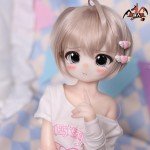 Mozu Benay 1/3 Female Seamless Anime Action Figures Full Silicone Material, JYFigures 65cm Flexible Female Figure Dolls for Cosplay/Photography/Arts (Wig) (Standard)