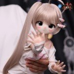 Mozu Benay 1/3 Female Seamless Anime Action Figures Full Silicone Material, JYFigures 65cm Flexible Female Figure Dolls for Cosplay/Photography/Arts (Wig) (Standard)