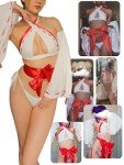 Anime Miko Cosplay Set - Red & White Kimono
