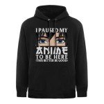 Pininerr Anime Hoody for Men Teen Boys-Classic Long Sleeve Casual Sweatshirt Black