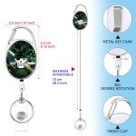 Pounchi Fight Anime Retractable Badge Reels (2 Pack) with Cool Name Tag Badge Holder (2 Pack) Cartoon ID Badge Holders Nursing Badge Reel Badge Clip Gifts for Teens Kids