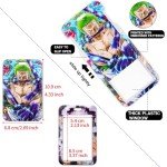 Pounchi Fight Anime Retractable Badge Reels (2 Pack) with Cool Name Tag Badge Holder (2 Pack) Cartoon ID Badge Holders Nursing Badge Reel Badge Clip Gifts for Teens Kids