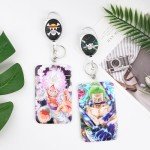 Pounchi Fight Anime Retractable Badge Reels (2 Pack) with Cool Name Tag Badge Holder (2 Pack) Cartoon ID Badge Holders Nursing Badge Reel Badge Clip Gifts for Teens Kids