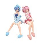 QAHEART Anime Figure Rem/Ram Ramu Figure PVC Action Girl Figurine Model Statue Ornaments Decoration