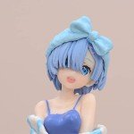 QAHEART Anime Figure Rem/Ram Ramu Figure PVC Action Girl Figurine Model Statue Ornaments Decoration