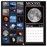 2025 Anime Calendar with Moon Phases & Large Blocks