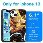 TNOLTK 3D iPh 13 Case Anime Motion Anime Phone Case Shockproof Soft TPU Anti-Scratch Non-Slip Japanese Manga Case for iPh 13 6.1 Inch