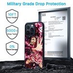 TNOLTK 3D iPh 13 Case Anime Motion Anime Phone Case Shockproof Soft TPU Anti-Scratch Non-Slip Japanese Manga Case for iPh 13 6.1 Inch