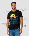 INTO THE AM Brain Invader Men's Tee - Nature Themed Graphic T-Shirts (Black, Large)